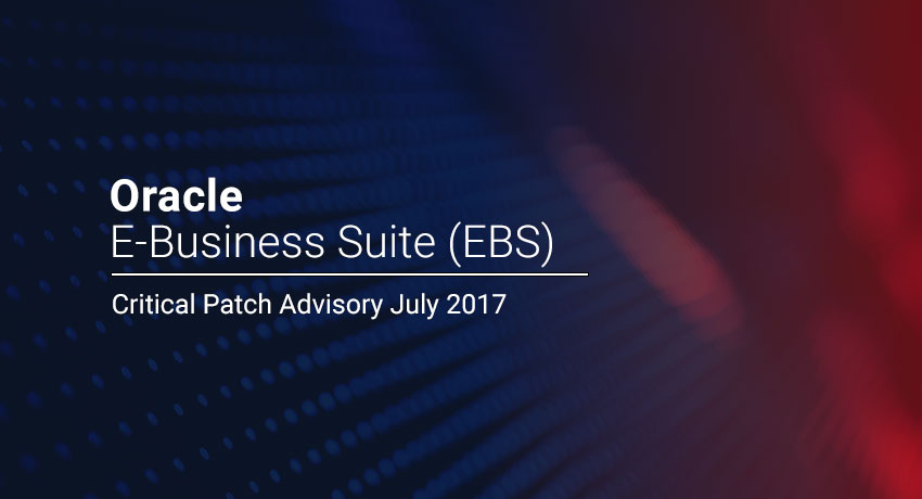 Oracle E-Business Suite Advisory Banner