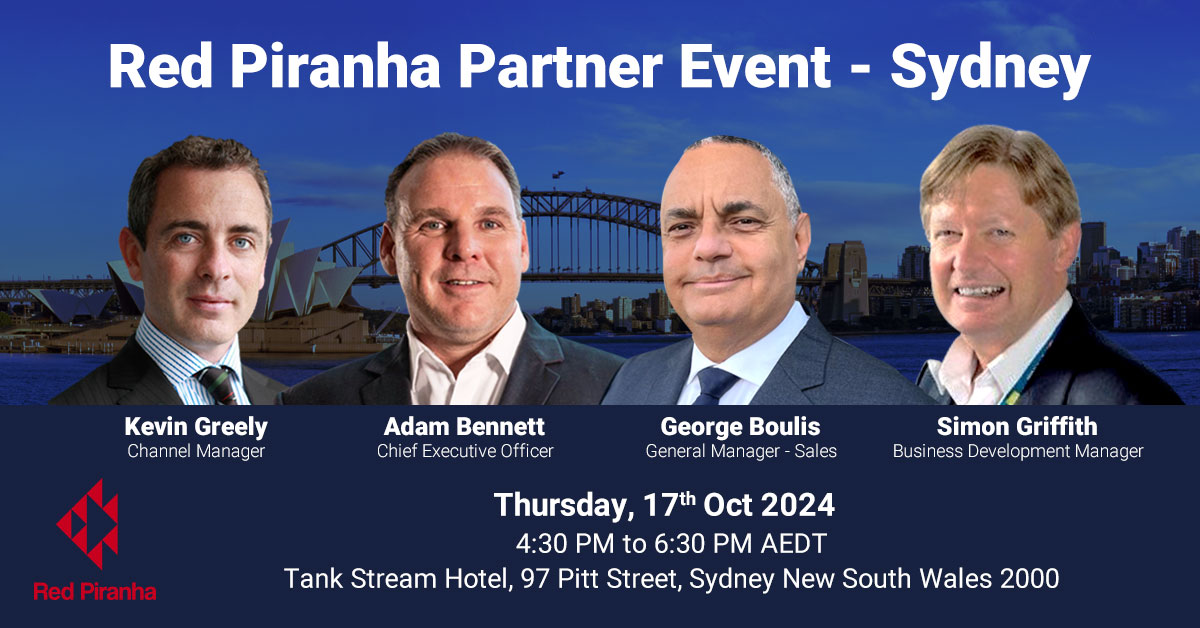 Red Piranha Partner Event in Sydney 17th Oct 2024