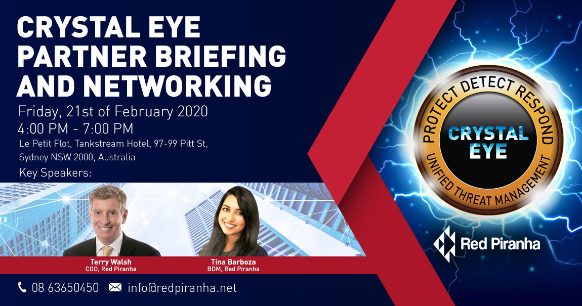 Crystal Eye Partner Briefing and Networking - Sydney 21st February 2020