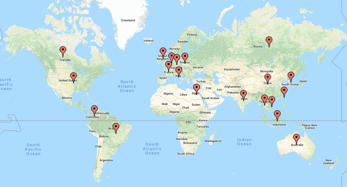 Cyber Security Threat Geolocations August 27 - September 2 2018