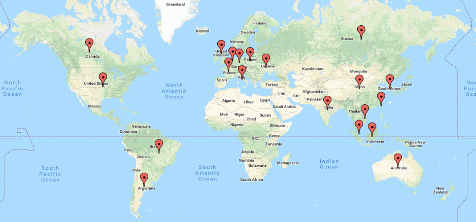 Cyber Security Threat Geolocations November 26 - December 2 2018