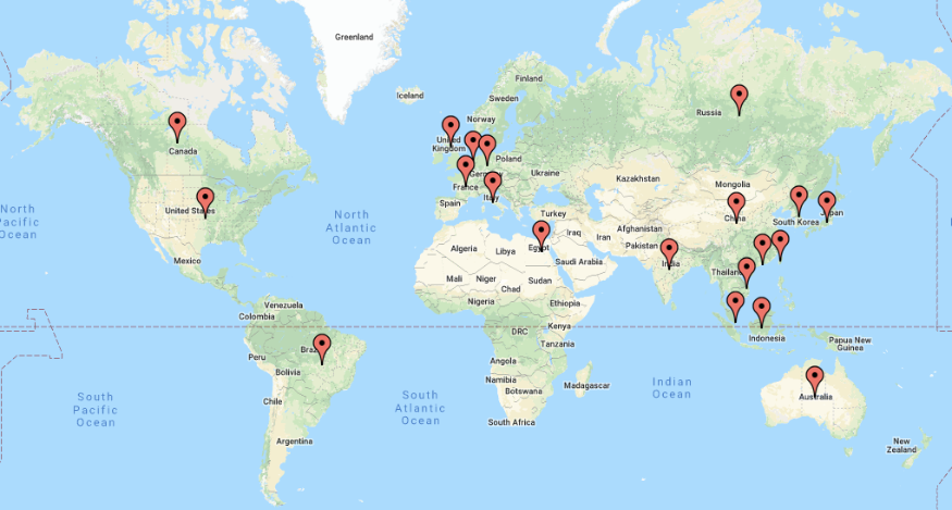 Cyber Security Threat Geolocations July 30 - August 5 2018