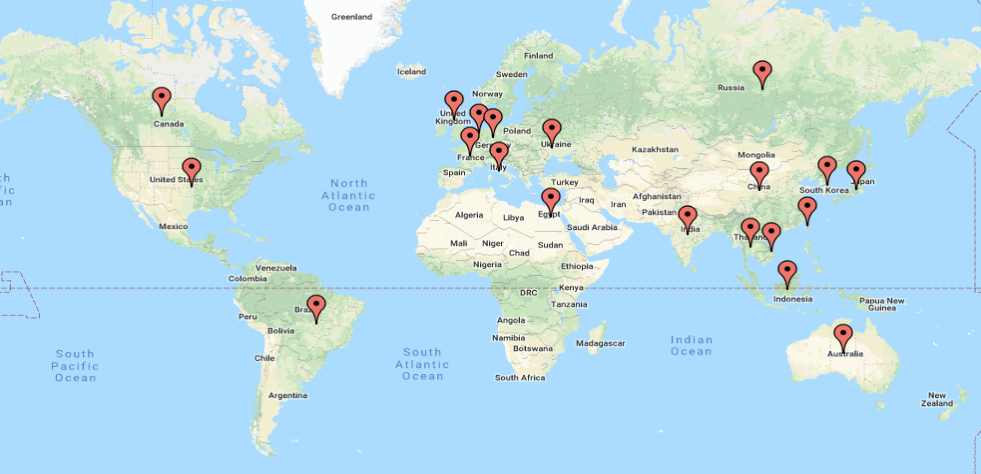 Cyber Security Threat Geolocations October 1-7 2018