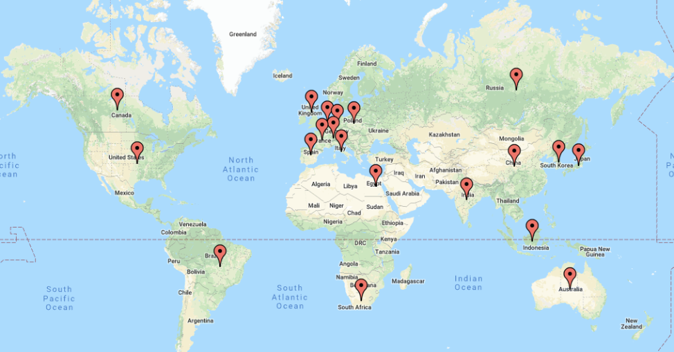 Cyber Security Threat Geolocations August 6-12 2018