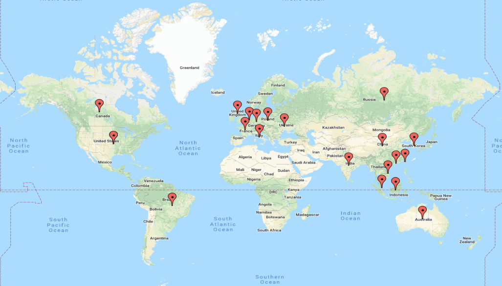 Cyber Security Threat Geolocations November 12-18 2018
