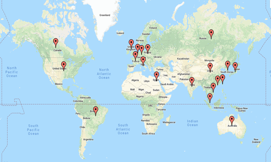 Cyber Security Threat Geolocations August 20-26 2018