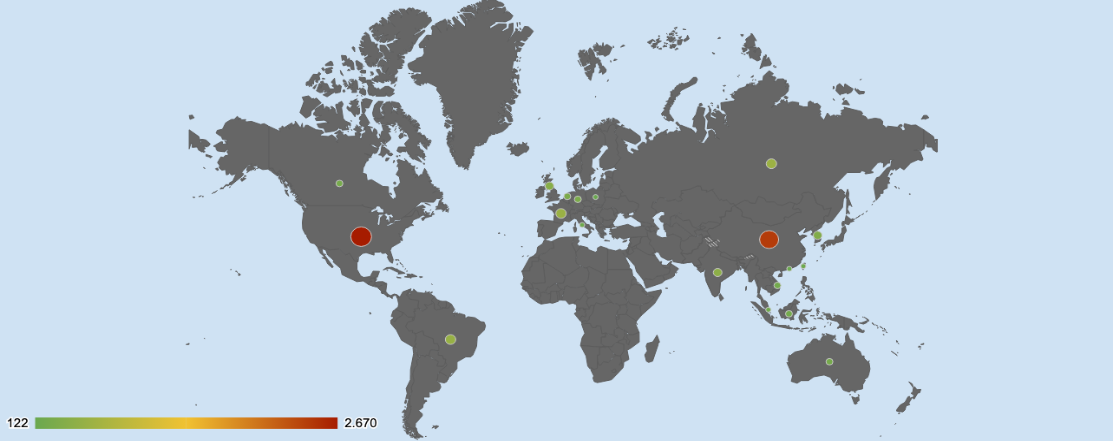 Cyber Security Threat Geolocations February 4-10 2019